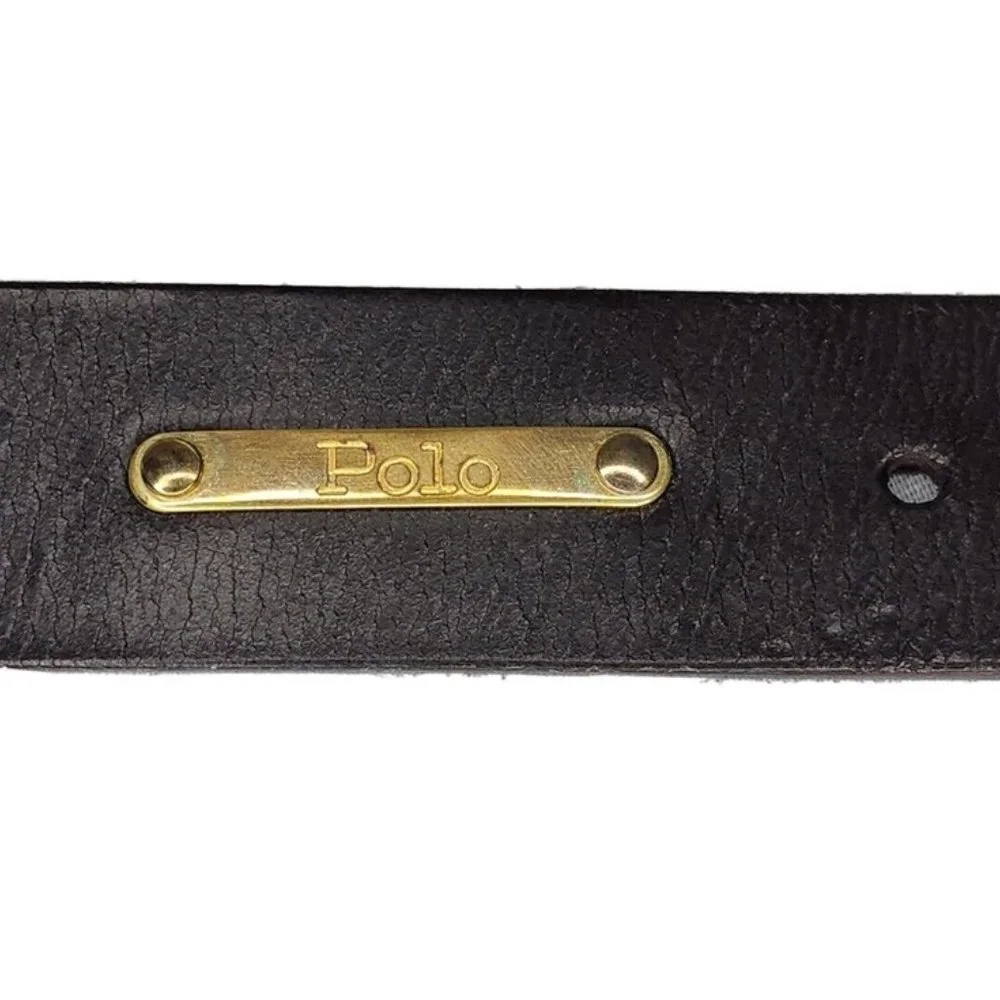 Polo Ralph Lauren Whitehouse Cox Teak Brown Men Leather Belt